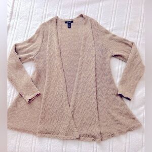 Style & Co Woman Tan Cardigan Long Swing Sweater Sz 0X​​​​​​